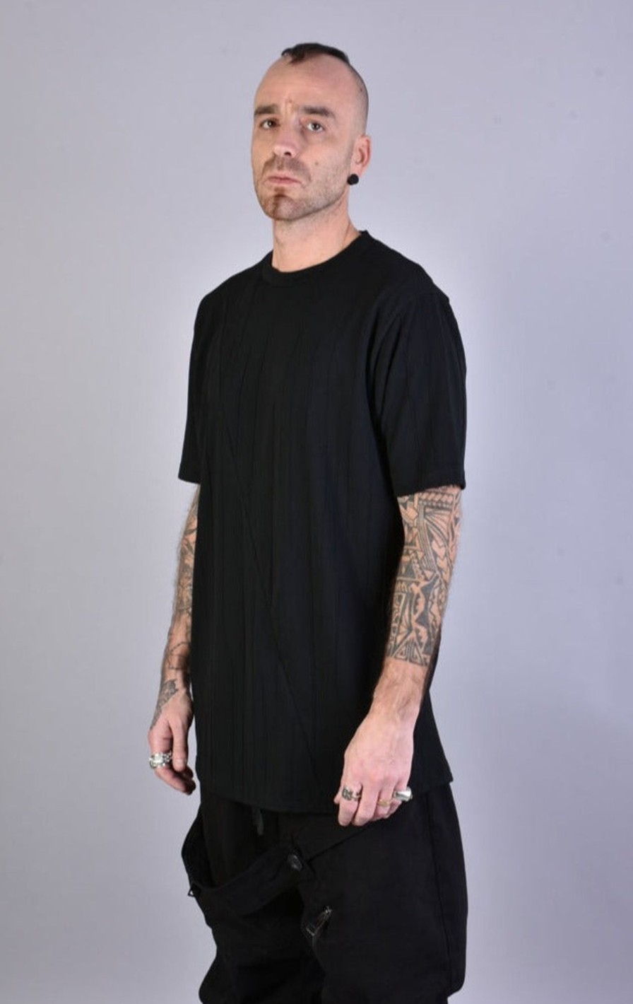 Men LA HAINE INSIDE US | A33M Lm042 Woven Viscose Jersey Regular T-Shirt Black