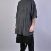 Men LA HAINE INSIDE US | A33V Lm072 Maxi Over Dyed Cold Cotton T-Shirt Grey