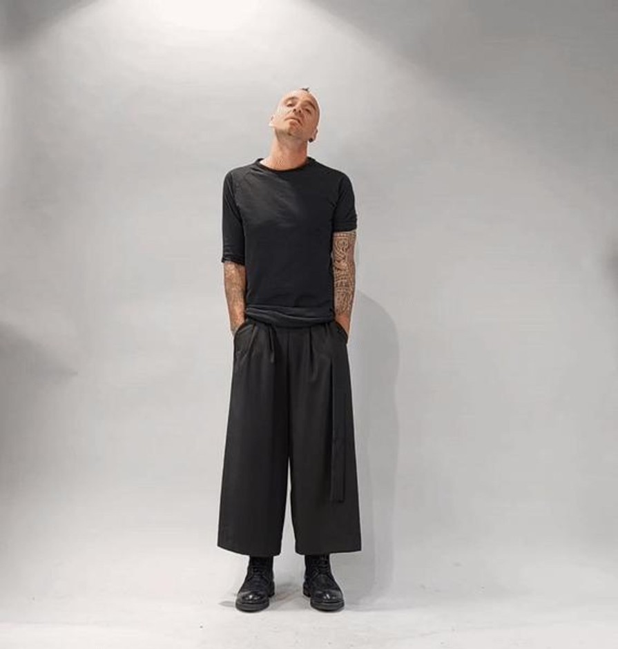 Men LA HAINE INSIDE US | A34R Lw510 Cool Wool Trousers Black