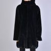 Women LA HAINE INSIDE US | A33Q Lm045 D Faux Fur Lined Oversize Coat Black