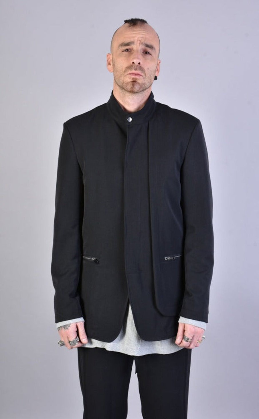 Men LA HAINE INSIDE US | A33B Lm047 Cool Wool Regular Jacket Black