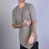 Men LA HAINE INSIDE US | A33J Lm062 Fango Asymmetric Modal Regular T-Shirt Grey