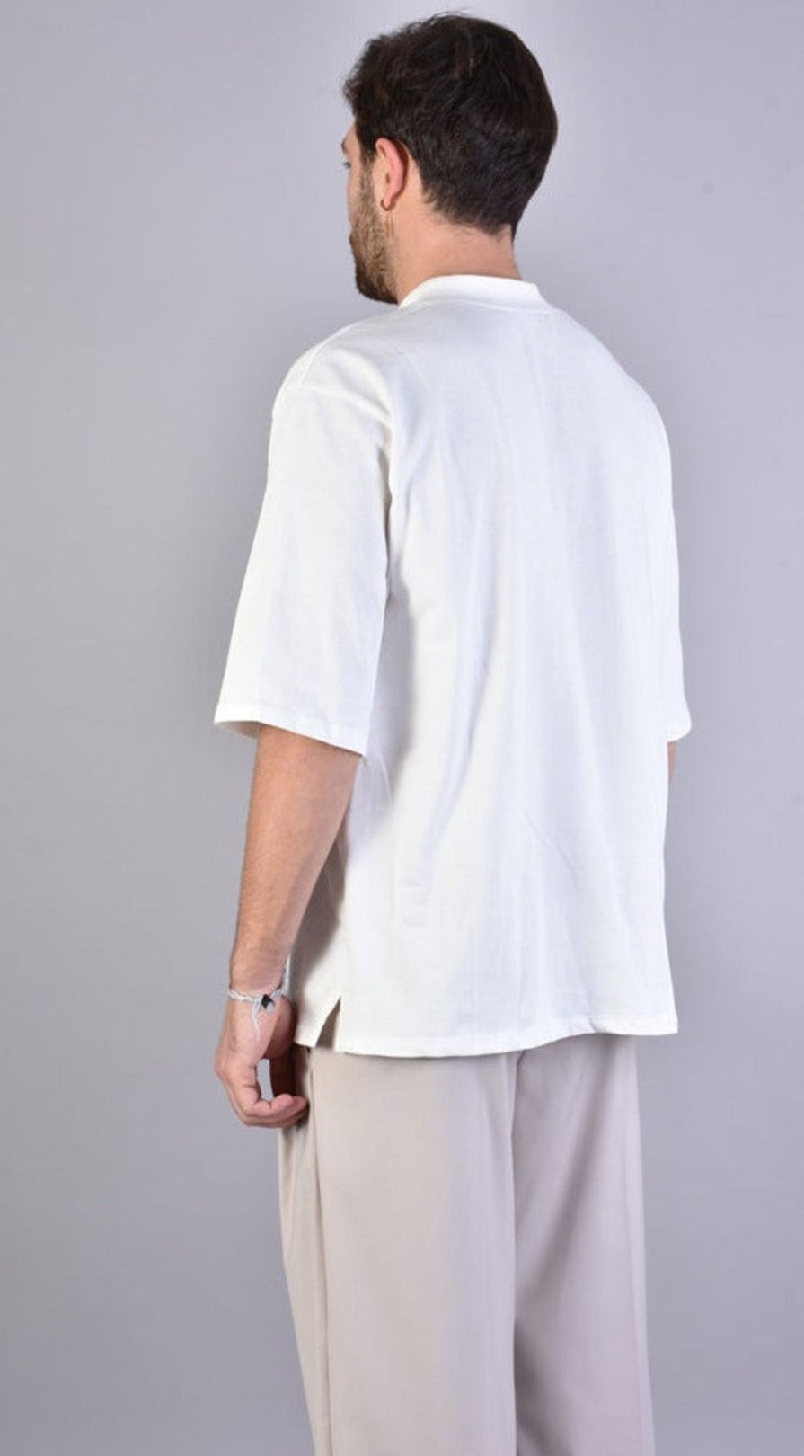 Men XAGON | A32Zx97La23 Over Cotton T-Shirt White