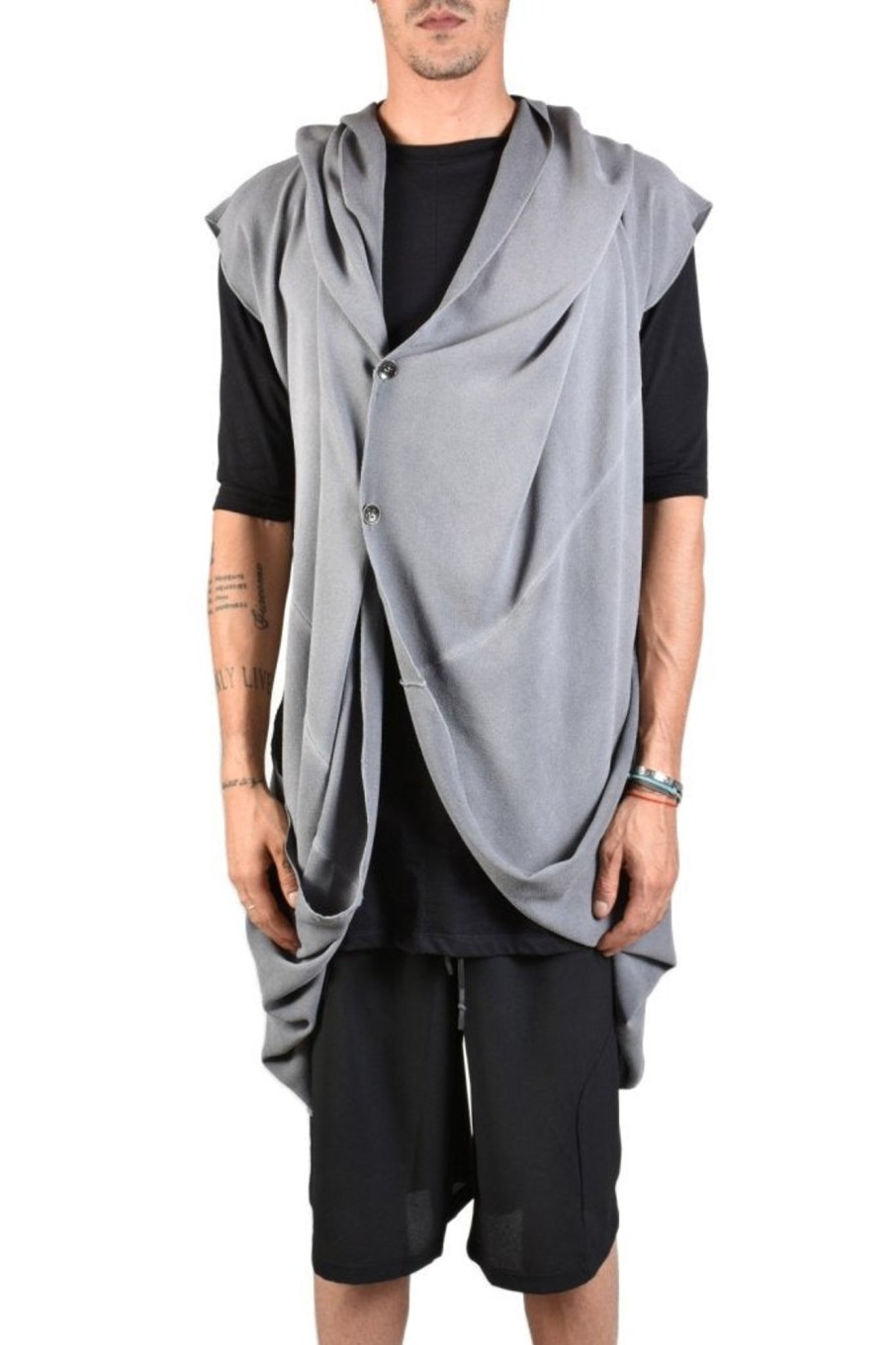 Men LA HAINE INSIDE US | Tr3J Crumz23 Man Cardigan Grey