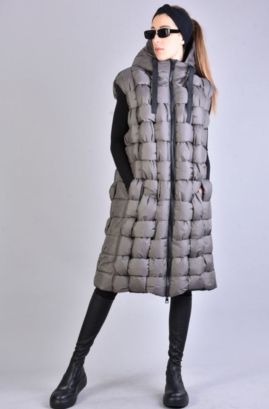 Women LA HAINE INSIDE US | A34P Lw54823 D Sleeveless Braided Down Jacket Fango